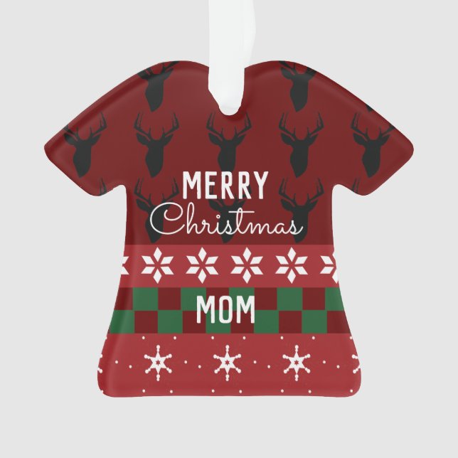 Ornamento Feliz Natal Ugly Sweater (Frente)