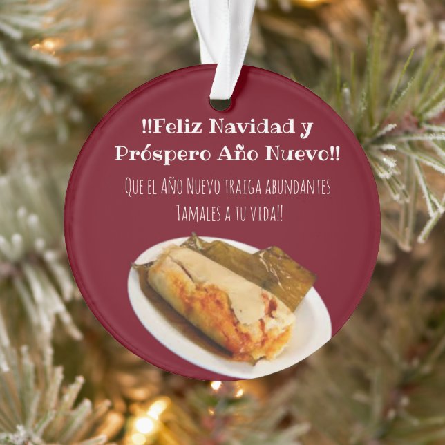 Ornamento Feliz Navidad Natal para el Comelón de Tamales (Árvore)