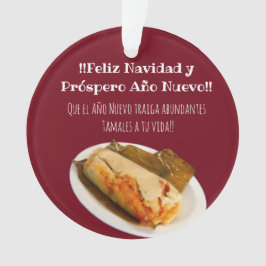 Ornamento Feliz Navidad Natal para el Comelón de Tamales