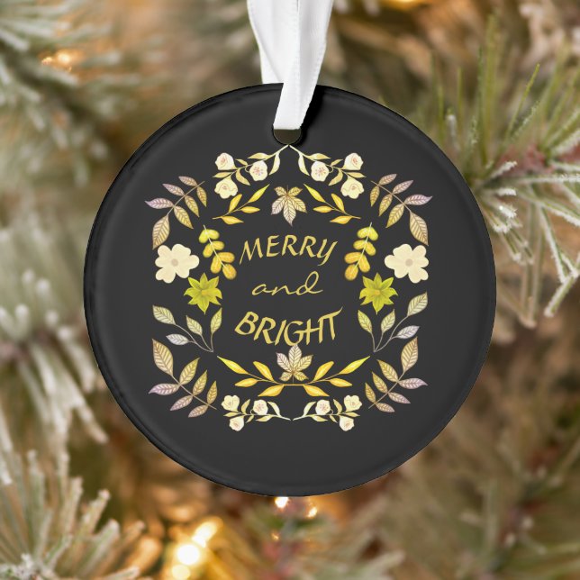 Ornamento FELIZ ouro E BRILHO personalizados (Árvore)