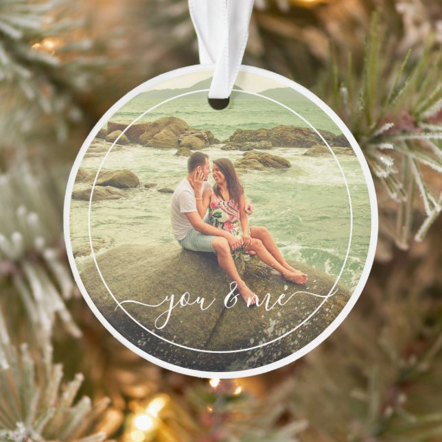 Ornamento Feliz, Você E Eu, Apaixonados, Elegante Citação (Árvore)