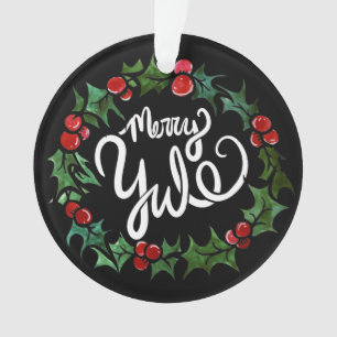 Ornamento Feliz Yule Pagan Holidays Wiccan Bendê Yule