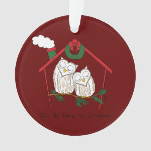 Ornamento Feriado de Natal da Coruja Engraçado