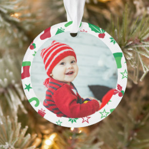 Ornamento Feriado de Natal do Baby Frame Personalizado
