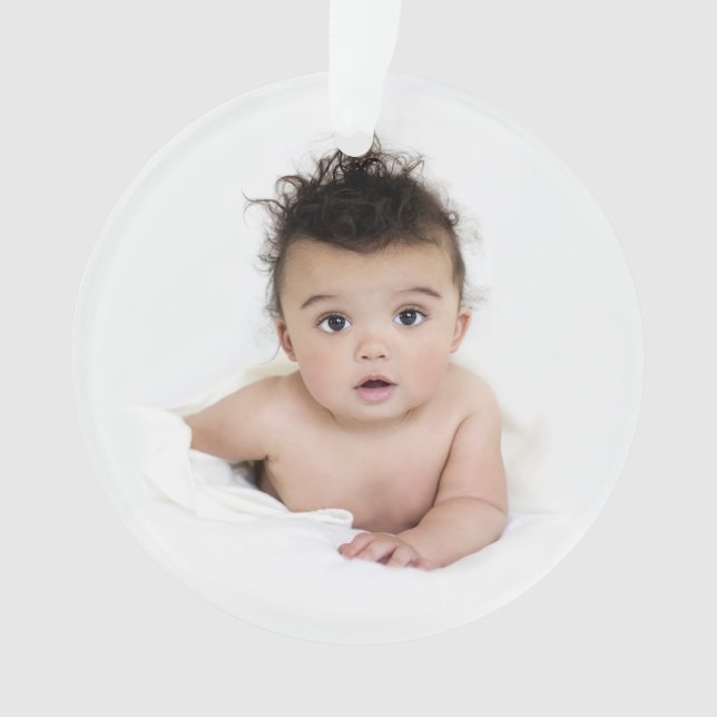 Ornamento Feriado de Natal Personalizado em Dois Lados (Frente)