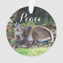 Ornamento Feriado de paz dos veados dormindo