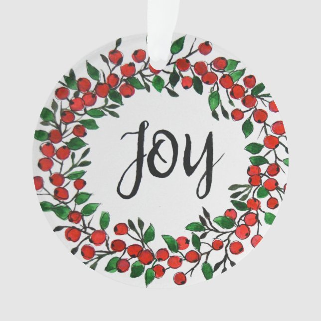 Ornamento Feriado de Watercolor (Frente)