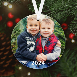 Ornamento Feriado de Xadrez Vermelho Moderno de Buffalo