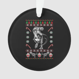 Ornamento Feriado Engraçado de Natal Feio Dinossauro