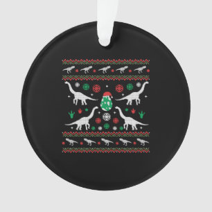 Ornamento Feriado Fúnebre de Natal DINOS T REX OVOS FUN