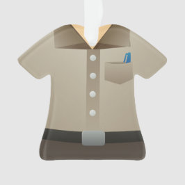 Ornamento Feriado personalizado do Natal do homem de entrega