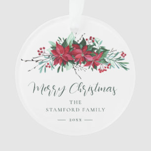 Ornamento Feriados de Natal Botânicos da Família