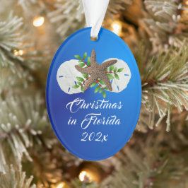 Ornamento Férias de Natal Azul de Areia