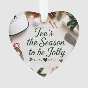 Ornamento Férias de Natal de golfe em grama verde