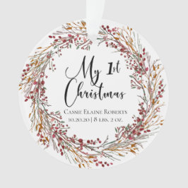 Ornamento Férias de Natal Primeira Foto de Natal