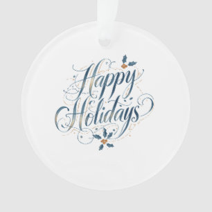 Ornamento Férias Felizes Natal Alegre Família Ano Novo