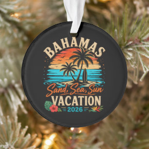 Ornamento Férias Sol Areia Mar Bahamas 2026