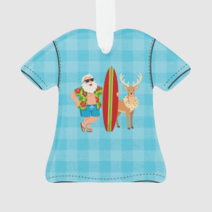 Ornamento Férias Tropicais Havaianas do Papai Noel Surfista