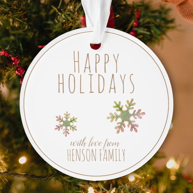 Ornamento Festa de Natal Festiva Elegante Snowflake (Criador carregado)