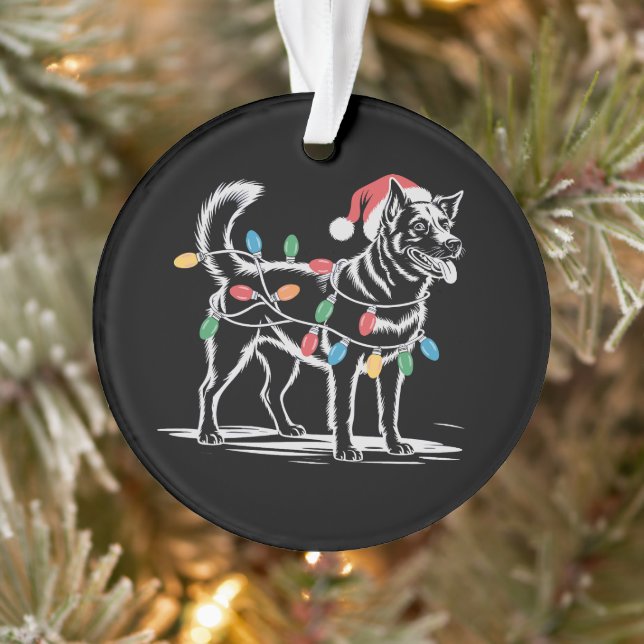 Ornamento Festive Blue Heeler Christmas Holiday Cattle Dog  (Árvore)