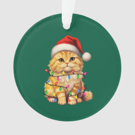 Ornamento Festive Feline Christmas Ornament 