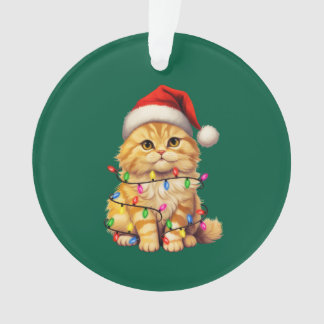Ornamento Festive Feline Christmas Ornament 