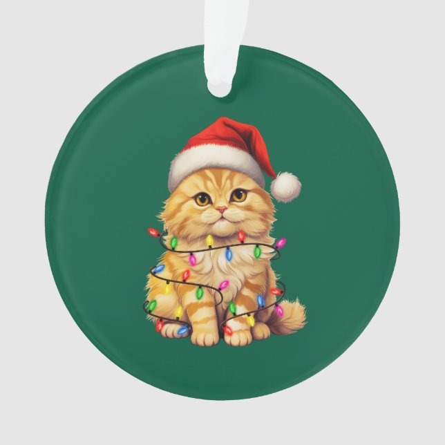 Ornamento Festive Feline Christmas Ornament  (Frente)