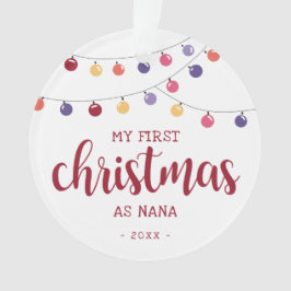 Ornamento Festivo Meu Primeiro Natal como Nana Red