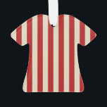 Ornamento Festivo Retro Vintage Estrias Verticais de PopCorn<br><div class="desc">Um estilo retrô de pipoca festiva vermelha e listras bege decor de forma horizontal ou vertical são um estilo moderno de design gráfico clássico que sempre dá um presente personalizado para você mesmo ou para alguém especial na sua lista, eles certamente fazem uma impressão em qualquer ocasião festiva. Envie-nos um...</div>