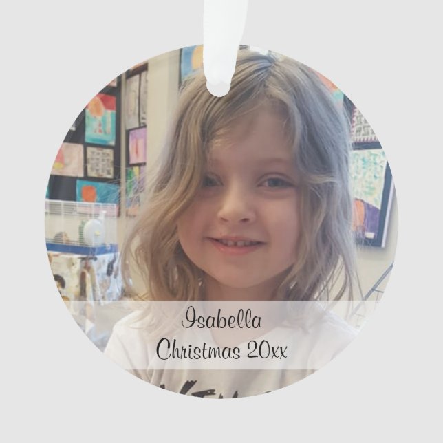 Ornamento Ficheiro de Natal Personalizado Bonito (Frente)