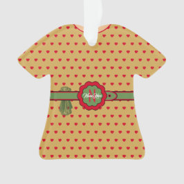 Ornamento Figurina do Ouro Cinturado das Bolinhas Vermelhas