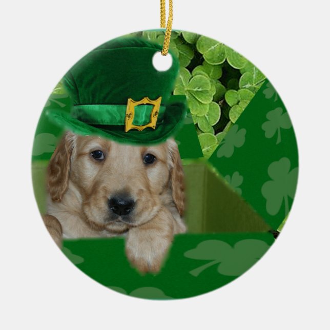 ORNAMENTO - FILHOTE DE CACHORRO IRLANDÊS PEQUENO - (Frente)