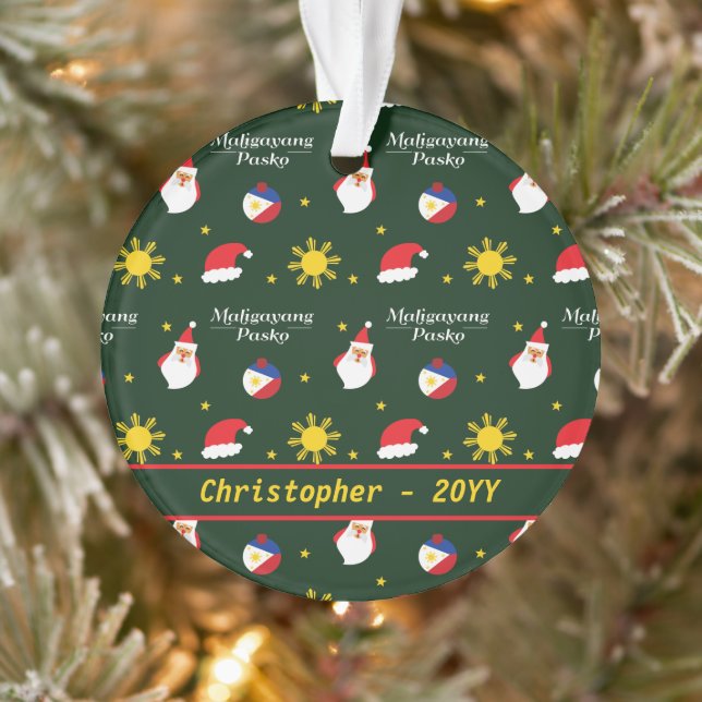 Ornamento Filipinas Filipino Natal Maligayang Pasko (Árvore)