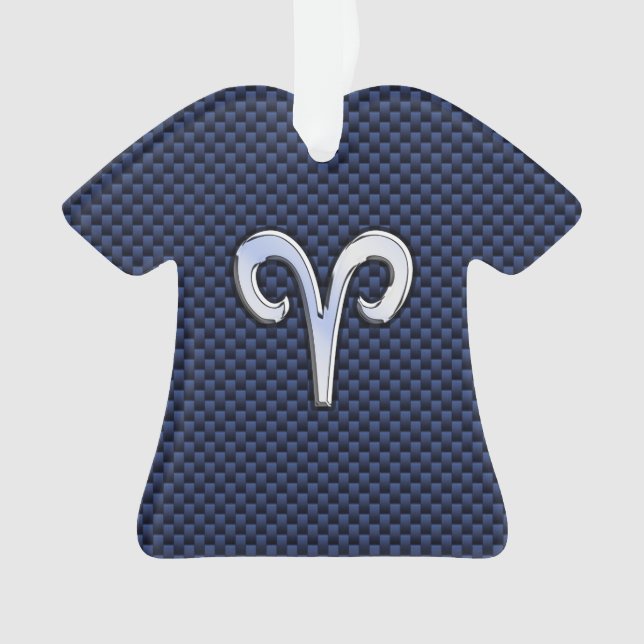 Ornamento Fios de Prata - Símbolo Zodíaco - Impressão de Fib (Frente)