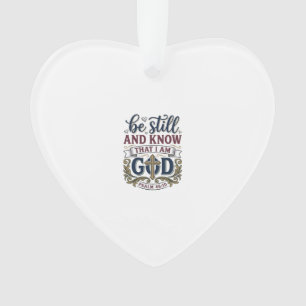 Ornamento Fique Calmo E Saiba Camisa Salmo Cristão 460