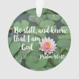 Ornamento Fique quieto e saiba que eu sou a Bíblia cristã de