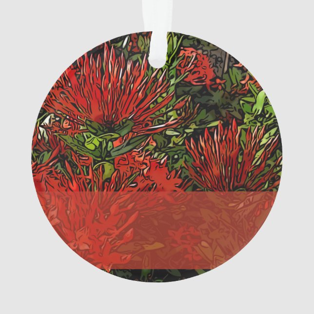 Ornamento Firebush vermelho vibrante (Verso)