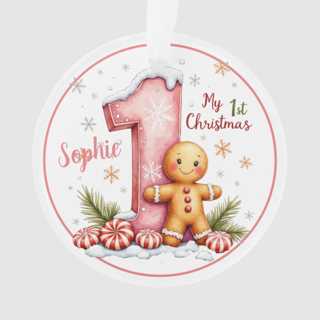 Ornamento First Christmas Ornament  (Frente)
