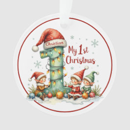 Ornamento First Christmas Ornament – Elves