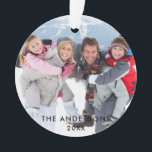 Ornamento Fita Branca de Fotos da Família<br><div class="desc">Ornamento de Fotos da Família</div>