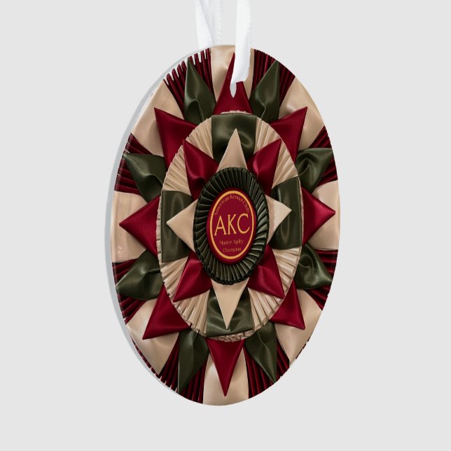 Ornamento Fita de MACH Personalizada para Agilidade de Cão - (Frente)