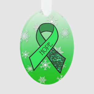 Ornamento Fita de Sensibilização da Doença de Lyme Esperança