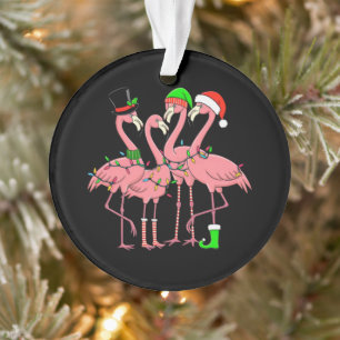 Ornamento Flamingo Felry Natal Engraçado Flamingo Lover Gift