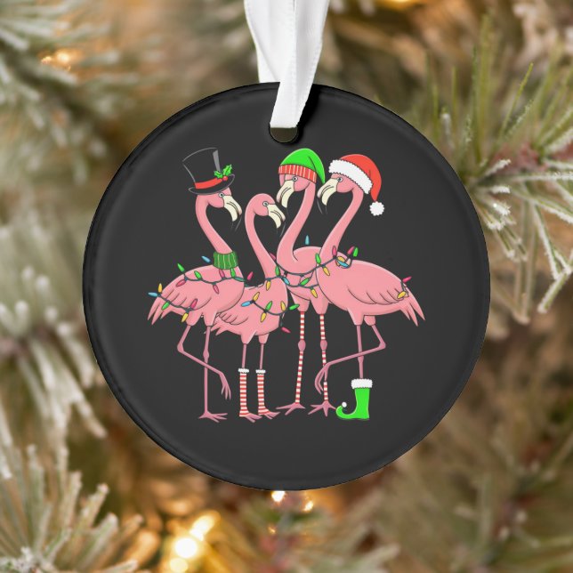 Ornamento Flamingo Felry Natal Engraçado Flamingo Lover Gift (Árvore)