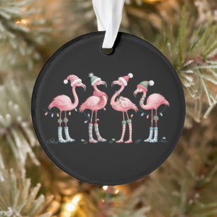 Ornamento Flamingo Natal Lights Xmas