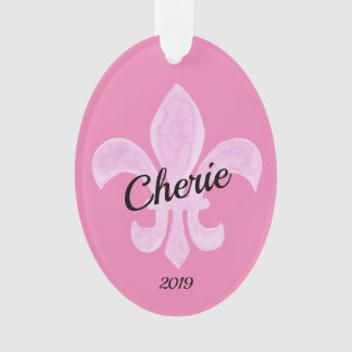 Ornamento Fleur de Lis - Pink Personalizado