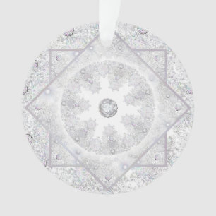 Ornamento floco de neve branco