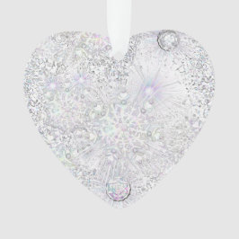 Ornamento floco de neve branco