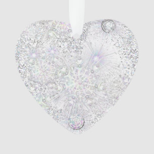 Ornamento floco de neve branco