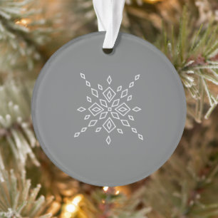 Ornamento Floco de Neve Cristalizado